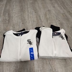 2 Pack Bundle NWT MLB Chicago White Sox Half Zip Pullover Sweater Size L/XL